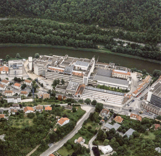 Vue aérienne de l'usine A, depuis le nord-est. © Région Bourgogne-Franche-Comté, Inventaire du patrimoine
