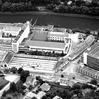 Vue aérienne de la partie occidentale de l'usine A, depuis le nord. © Région Bourgogne-Franche-Comté, Inventaire du patrimoine