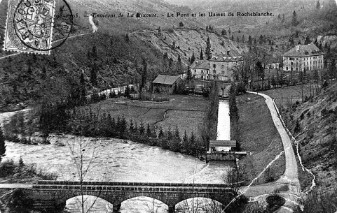 Environs de la Rixouse - Le Pont et les Usines de Rocheblanche. © Région Bourgogne-Franche-Comté, Inventaire du patrimoine