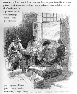 Saint-Claude.- Fabrique de pipes : les râpeurs. © Région Bourgogne-Franche-Comté, Inventaire du patrimoine Saint-Claude.- Fabrique de pipes : les râpeurs. © Région Bourgogne-Franche-Comté, Inventaire du patrimoine