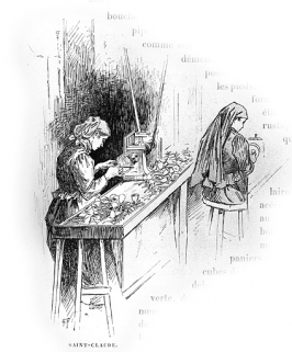 Saint-Claude. Polisseuses de pipes. © Région Bourgogne-Franche-Comté, Inventaire du patrimoine Saint-Claude. Polisseuses de pipes. © Région Bourgogne-Franche-Comté, Inventaire du patrimoine