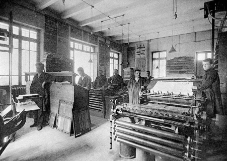La Fraternelle, Maison du peuple - Service de l'imprimerie, début des années 1920. © Région Bourgogne-Franche-Comté, Inventaire du patrimoine