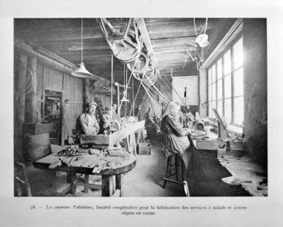 Les Ouvriers Tabletiers, Société coopérative pour la fabrication des services à salade et autres objets en corne, s.d. [vers 1922]. © Région Bourgogne-Franche-Comté, Inventaire du patrimoine