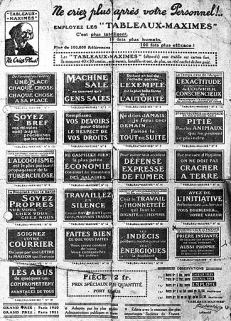 Affiche publicitaire pour les tableaux-maximes. © Région Bourgogne-Franche-Comté, Inventaire du patrimoine