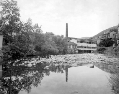 Façade sur la Bienne, depuis l'amont. © Région Bourgogne-Franche-Comté, Inventaire du patrimoine
