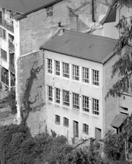 Vue plongeante sur la façade postérieure de l'usine. © Région Bourgogne-Franche-Comté, Inventaire du patrimoine