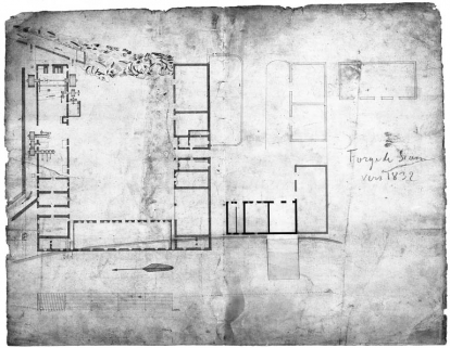 Plan de distribution de l'usine et de logements ouvriers. © Région Bourgogne-Franche-Comté, Inventaire du patrimoine