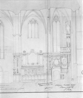 Intérieur : le mur nord du choeur. © Région Bourgogne-Franche-Comté, Inventaire du patrimoine