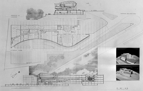 Projet de bâtiment pour la Chambre de Commerce et d'Industrie [..], 1993. © Région Bourgogne-Franche-Comté, Inventaire du patrimoine ;  Chambre de Commerce et d'Industrie du Doubs