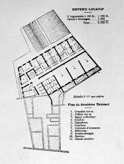 Plans de la Maison du Peuple de St Claude. Plan du deuxième entresol. © Région Bourgogne-Franche-Comté, Inventaire du patrimoine