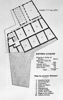 Plans de la Maison du Peuple de St Claude. Plan du premier entresol. © Région Bourgogne-Franche-Comté, Inventaire du patrimoine