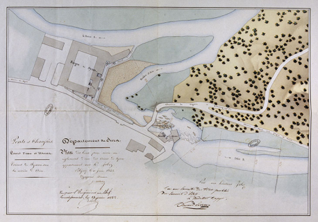 Usine des héritiers Jobez [...] Plan des lieux, 1842. © Région Bourgogne-Franche-Comté, Inventaire du patrimoine