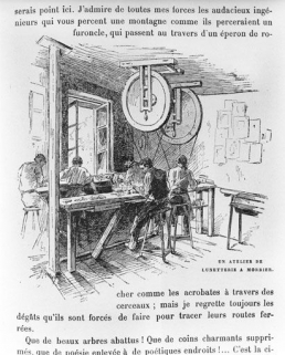 Un atelier de lunetterie à Morbier. © Région Bourgogne-Franche-Comté, Inventaire du patrimoine Un atelier de lunetterie à Morbier. © Région Bourgogne-Franche-Comté, Inventaire du patrimoine