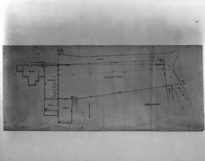 [Plan de la scierie de marbre et du chantier]. © Région Bourgogne-Franche-Comté, Inventaire du patrimoine
