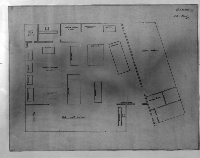 [Plan de distribution de la marbrerie, avec localisation des machines]. © Région Bourgogne-Franche-Comté, Inventaire du patrimoine