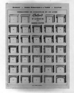 Production : Cheminées de commerce et de luxe. Célard à St-Amour (Jura) [affiche]. © Région Bourgogne-Franche-Comté, Inventaire du patrimoine