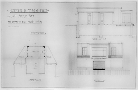 Propriété de Mr René Fillod [...] Aménagement d'un jardin d'hiver. © Région Bourgogne-Franche-Comté, Inventaire du patrimoine