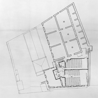 Maison du Peuple. Etat existant. Niveau -1 - 1er sous-sol. © Région Bourgogne-Franche-Comté, Inventaire du patrimoine