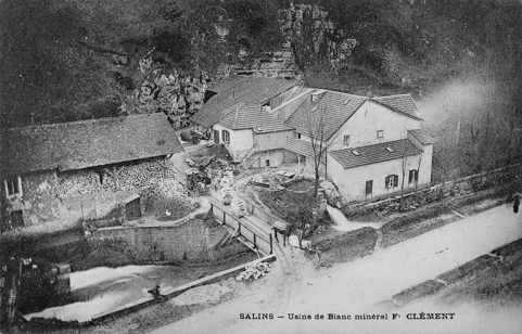 Salins - Usine de blanc minéral Fx Clément. Porte la date 23 août 1925 ; Datation : après 1903 (séparation au dos) © Région Bourgogne-Franche-Comté, Inventaire du patrimoine