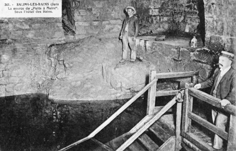Salins-les-Bains (Jura). La source du Puits à Muire. Sous l'hôtel des Bains. © Région Bourgogne-Franche-Comté, Inventaire du patrimoine Salins-les-Bains (Jura). La source du Puits à Muire. Sous l'hôtel des Bains. © Région Bourgogne-Franche-Comté, Inventaire du patrimoine
