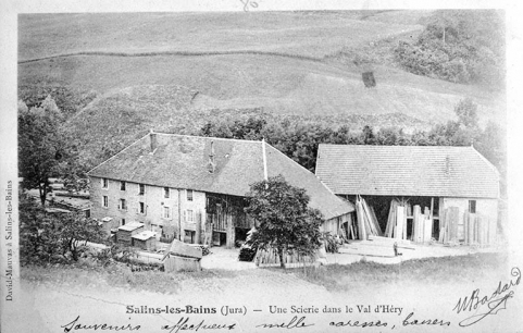Salins-les-Bains (Jura) - Une Scierie dans le Val d'Héry. Datation : porte la date 18 juin 1903 © Région Bourgogne-Franche-Comté, Inventaire du patrimoine