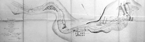 Réglement d'eau des usines de l'Hôpital et de celles des SSrs Ganivet et consorts. Plan général. © Région Bourgogne-Franche-Comté, Inventaire du patrimoine Réglement d'eau des usines de l'Hôpital et de celles des SSrs Ganivet et consorts. Plan général. © Région Bourgogne-Franche-Comté, Inventaire du patrimoine