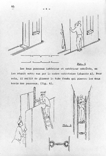 Schémas de montage des murs d'une maison tout acier. © Région Bourgogne-Franche-Comté, Inventaire du patrimoine