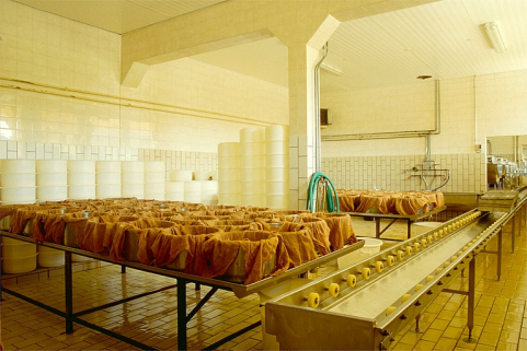 Intérieur de la salle de moulage du bleu de Gex. © Région Bourgogne-Franche-Comté, Inventaire du patrimoine