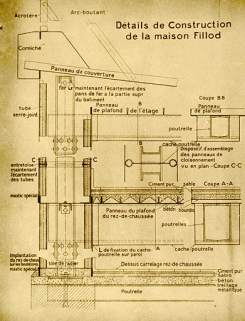 Détails de Construction de la maison Fillod. © Région Bourgogne-Franche-Comté, Inventaire du patrimoine