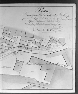 Plan d'une partie de la ville basse pour servir à l'alignement des rues. © Région Bourgogne-Franche-Comté, Inventaire du patrimoine