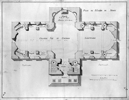 Plan de l'église de Morez, 1813. © Région Bourgogne-Franche-Comté, Inventaire du patrimoine