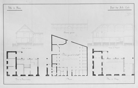 Projet d'une salle d'asile, [1860 ?]. © Région Bourgogne-Franche-Comté, Inventaire du patrimoine
