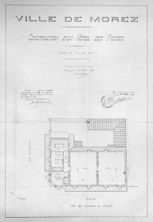 Ville de Morez. Construction d'un Hôtel des Postes. Plan des Greniers ou Combles, 1913. © Région Bourgogne-Franche-Comté, Inventaire du patrimoine