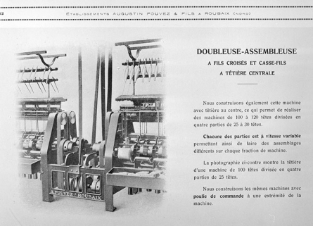 Doubleuse-assembleuse à fils croisés et casse-fils à têtière centrale. © Région Bourgogne-Franche-Comté, Inventaire du patrimoine