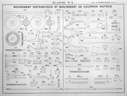 Mouvement distributeur et de rentrée [planche 4]. © Région Bourgogne-Franche-Comté, Inventaire du patrimoine
