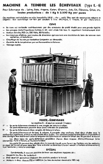 [Machine à teindre les écheveaux Libbrecht type E.6 vue de trois quarts arrière, porte-écheveaux sorti]. © Région Bourgogne-Franche-Comté, Inventaire du patrimoine