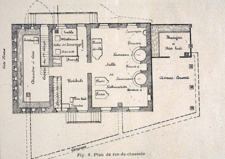 Plan du rez-de-chaussée. © Région Bourgogne-Franche-Comté, Inventaire du patrimoine