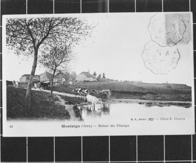 Montaigu (Jura) - Retour des champs. © Région Bourgogne-Franche-Comté, Inventaire du patrimoine