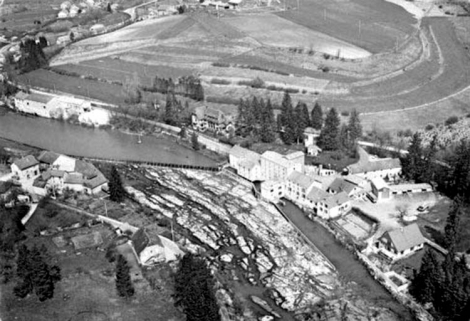 [Vue aérienne de la minoterie Sauvin]. © Région Bourgogne-Franche-Comté, Inventaire du patrimoine