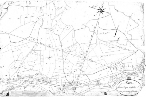 Morez. Section unique 2e feuille [plan cadastral], 1822. © Région Bourgogne-Franche-Comté, Inventaire du patrimoine