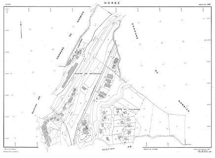 Morez. Section AC [plan cadastral], 1980. © Région Bourgogne-Franche-Comté, Inventaire du patrimoine