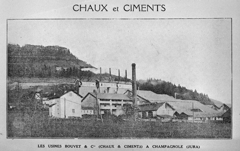 Les usines Bouvet & Cie (chaux et ciments) à Champagnole (Jura), milieu des années 1920. © Région Bourgogne-Franche-Comté, Inventaire du patrimoine