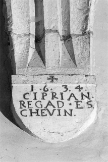 Deuxième culot sud de la voûte du vaisseau central de l'église. © Région Bourgogne-Franche-Comté, Inventaire du patrimoine