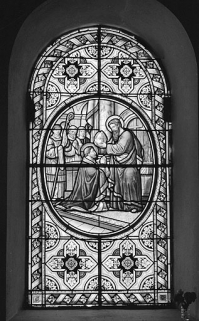 Baie 7 : saint Denis consacré évêque d'Athènes par saint Paul. © Région Bourgogne-Franche-Comté, Inventaire du patrimoine