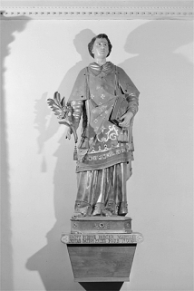 Statue de saint Etienne de l'autel retable nord. © Région Bourgogne-Franche-Comté, Inventaire du patrimoine
