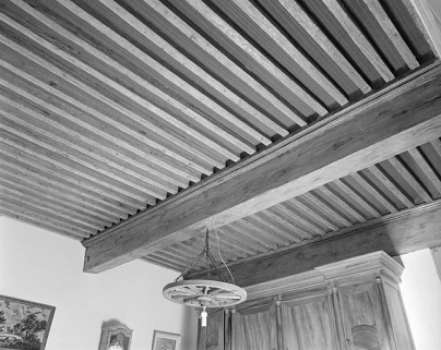 Plafond d'une pièce de l'étage. © Région Bourgogne-Franche-Comté, Inventaire du patrimoine