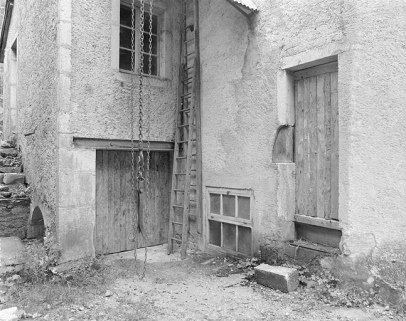 Angle du bâtiment par lequel les bois sont introduits. © Région Bourgogne-Franche-Comté, Inventaire du patrimoine