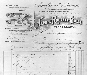 Papier à en-tête. © Région Bourgogne-Franche-Comté, Inventaire du patrimoine Papier à en-tête. © Région Bourgogne-Franche-Comté, Inventaire du patrimoine