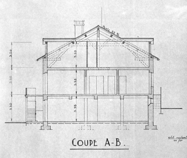 Coupe avant l'incendie de 1944. © Région Bourgogne-Franche-Comté, Inventaire du patrimoine