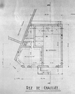 Plan du rez-de-chaussée avant l'incendie de 1944. © Région Bourgogne-Franche-Comté, Inventaire du patrimoine